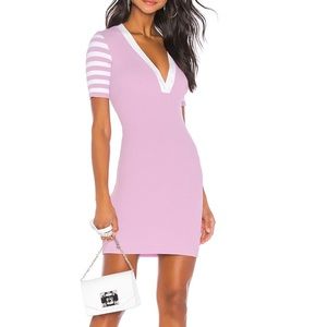 Amanda Uprichard lilac preppy sweater dress.